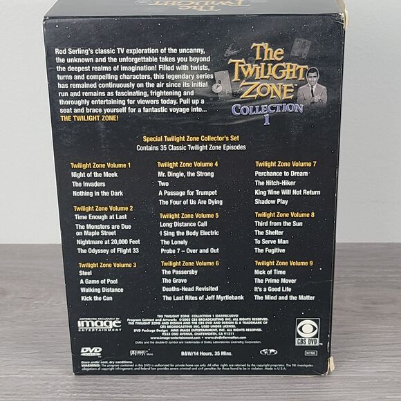 The Twilight Zone Collection 1 DVD Disc Set Volume 1-9 CBS DVD - Picture 3 of 5